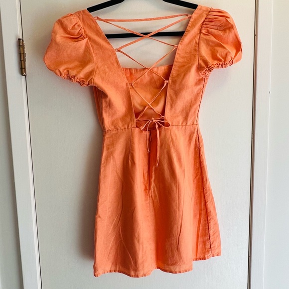 Aritzia Sunday Best Monday Dress Sunny Apricot Size 00 - Picture 6 of 12